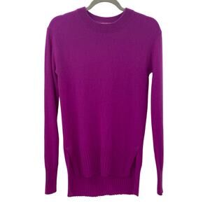 White + Warren XS Crewneck 100% Cashmere Sweater Fuschia